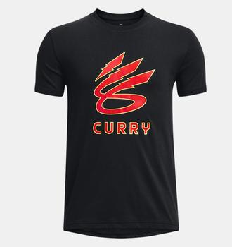 Erkek Çocuk Curry Lightning Logo Kısa Kollu