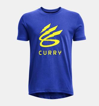 Erkek Çocuk Curry Lightning Logo Kısa Kollu