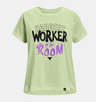 Kız Çocuk Project Rock Hardest Worker In The Room Kısa Kollu